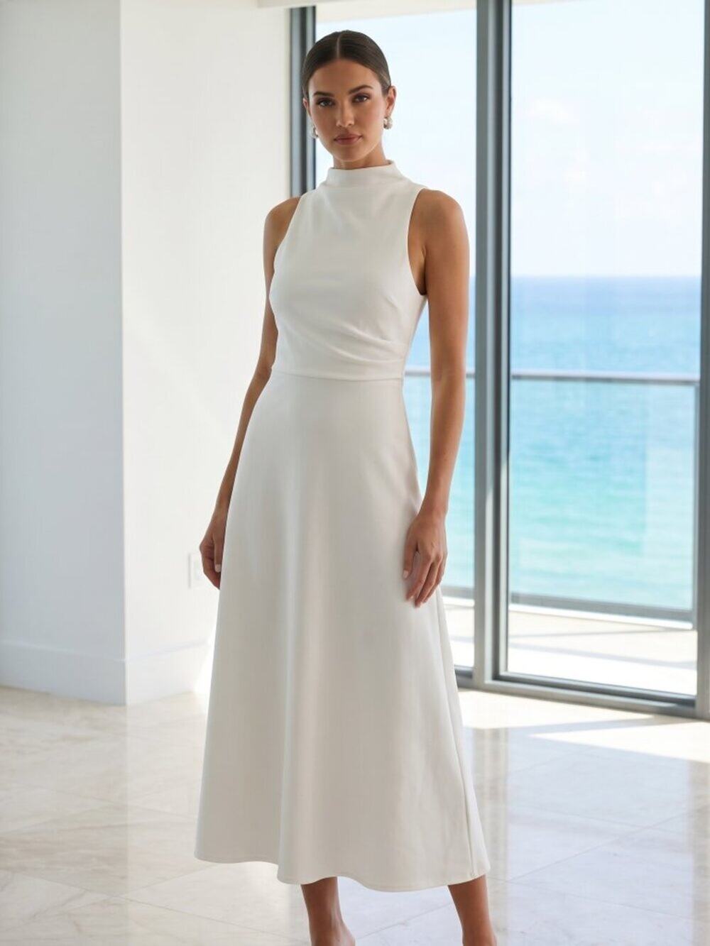 NWT REVOLVE Australia SHOWPO Macy midi dress white US 14